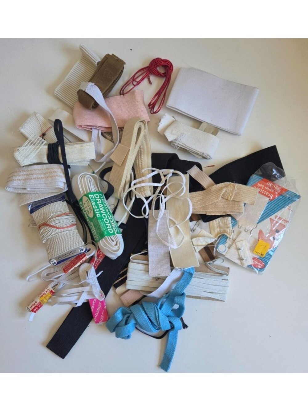 Vtg Assorted Elastic Bands Drawcords Sewing Trims Crafting Supplies Mixed Lot